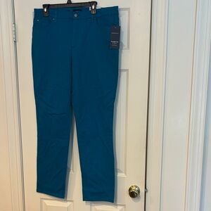 Charter Club Teal Straight-Leg Women's Pants